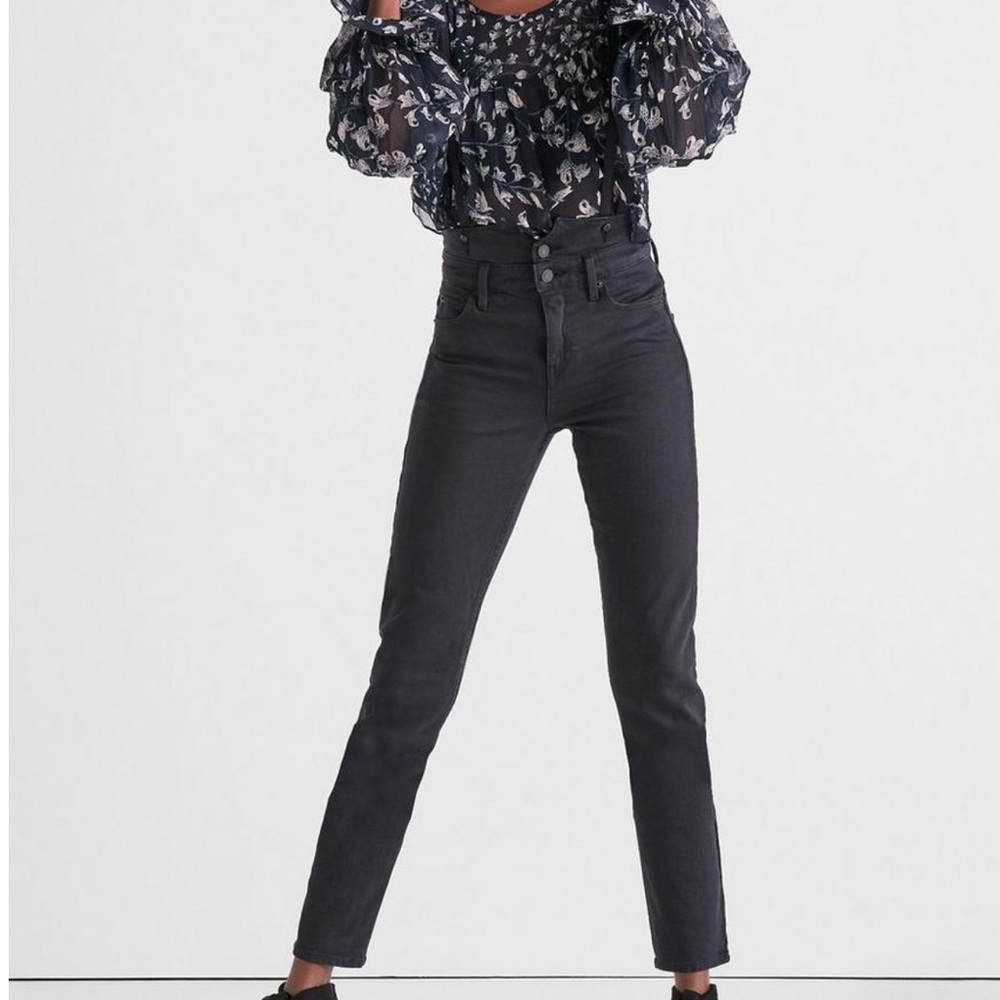 Bridgette High Rise Skinny Jeans With Suspenders